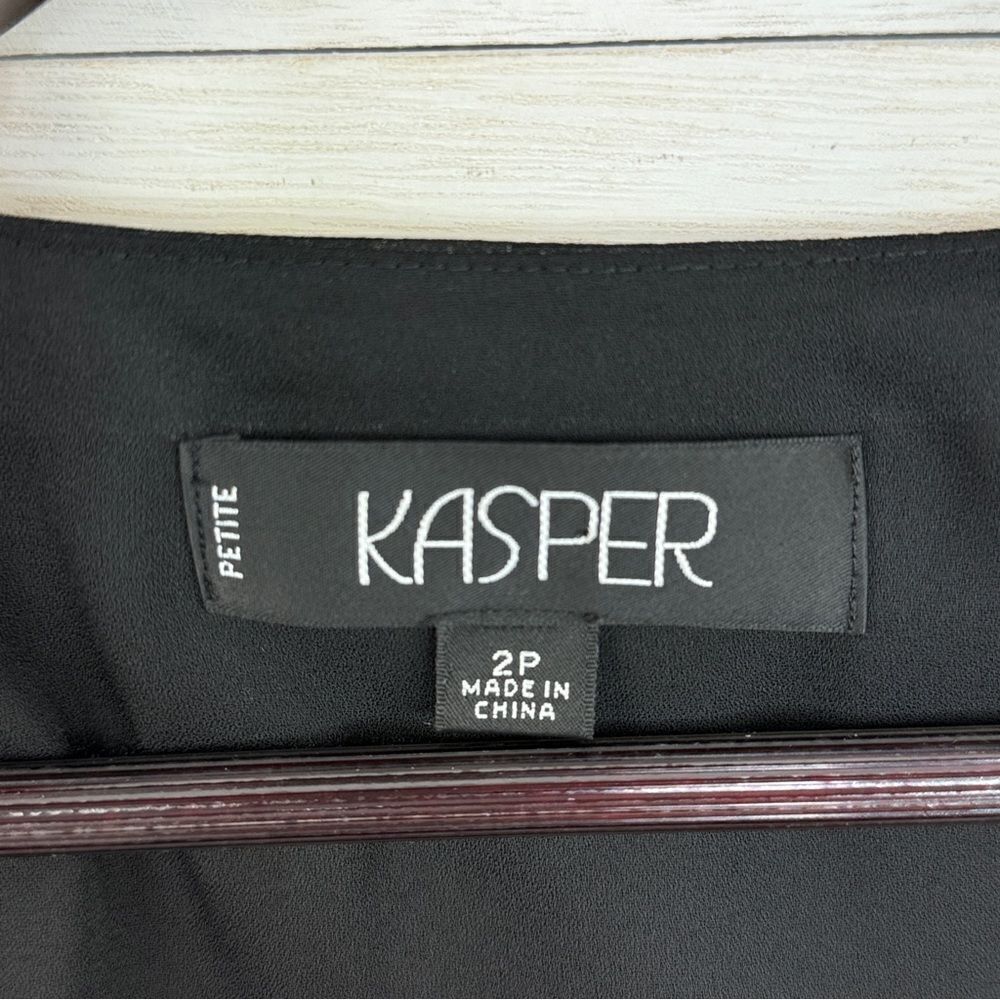 Kasper Petites Sequin Front Camisole Tank Top‎ Black Size 2P Party Evening - Picture 9 of 12